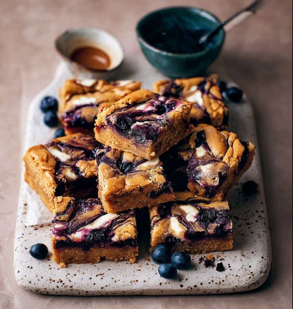 Blueberry Swirl Blondies