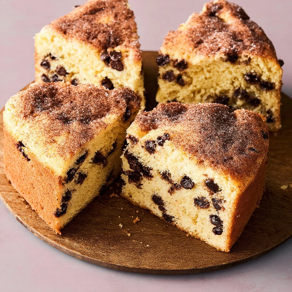 Delicious Chocolate Chip Snickerdoodle Cake with rich chocolate and cinnamon flavor