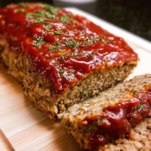 Classic Meatloaf Delicious classic meatloaf served on a plate with mashed potatoes and gravy