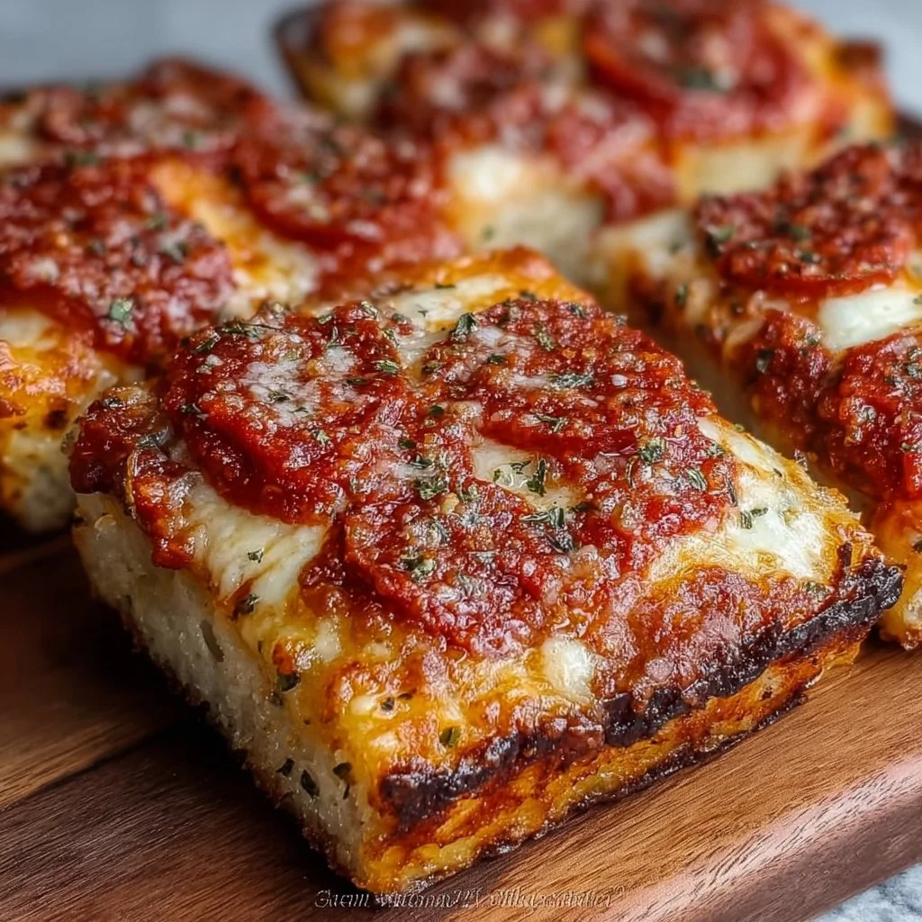 Crispy Detroit Style Pizza
