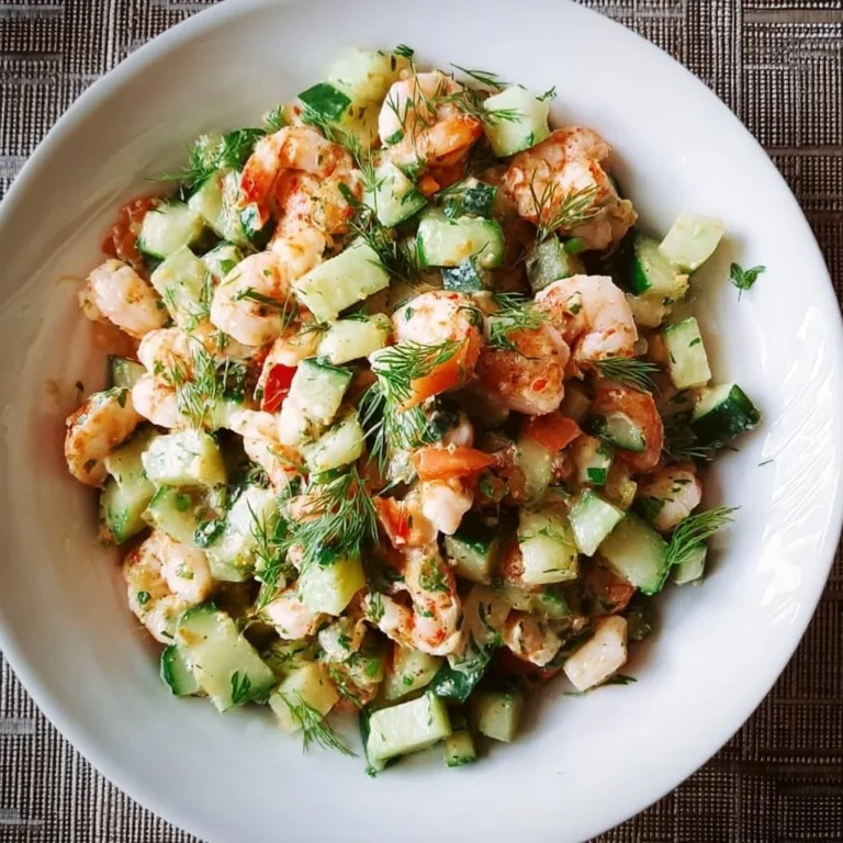 Cucumber Shrimp Salad featuring fresh cucumbers and shrimp in a beautiful presentation.