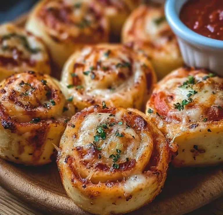 Homemade pizza rolls fresh out of the oven, crispy and golden brown.