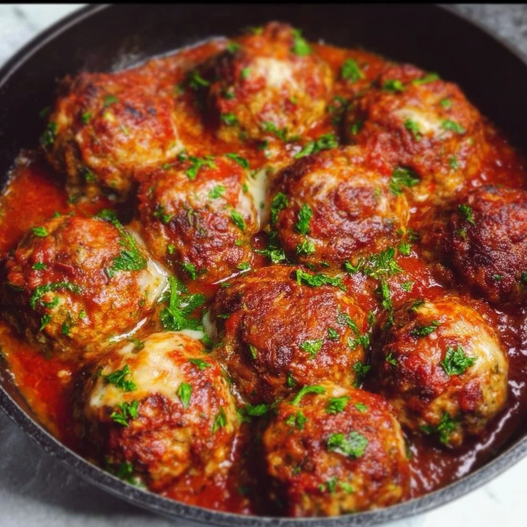Easy Mozzarella Stuffed Meatballs Easy Mozzarella Stuffed Meatballs