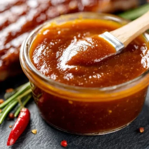 Delicious Hawaiian BBQ sauce in a jar, ready for grilling recipes
