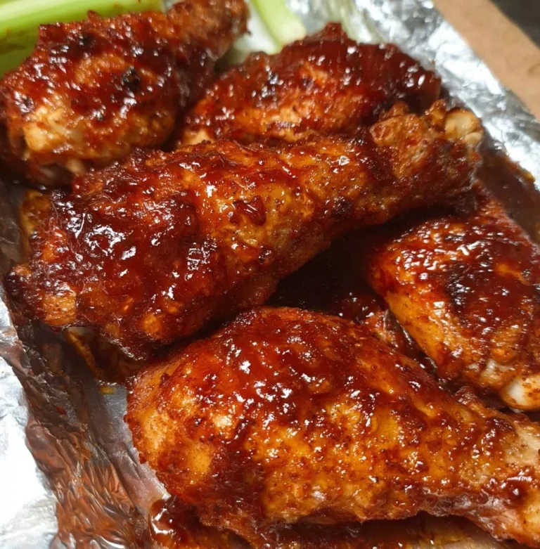 Honey BBQ Baked Chicken served on a plate with garnish