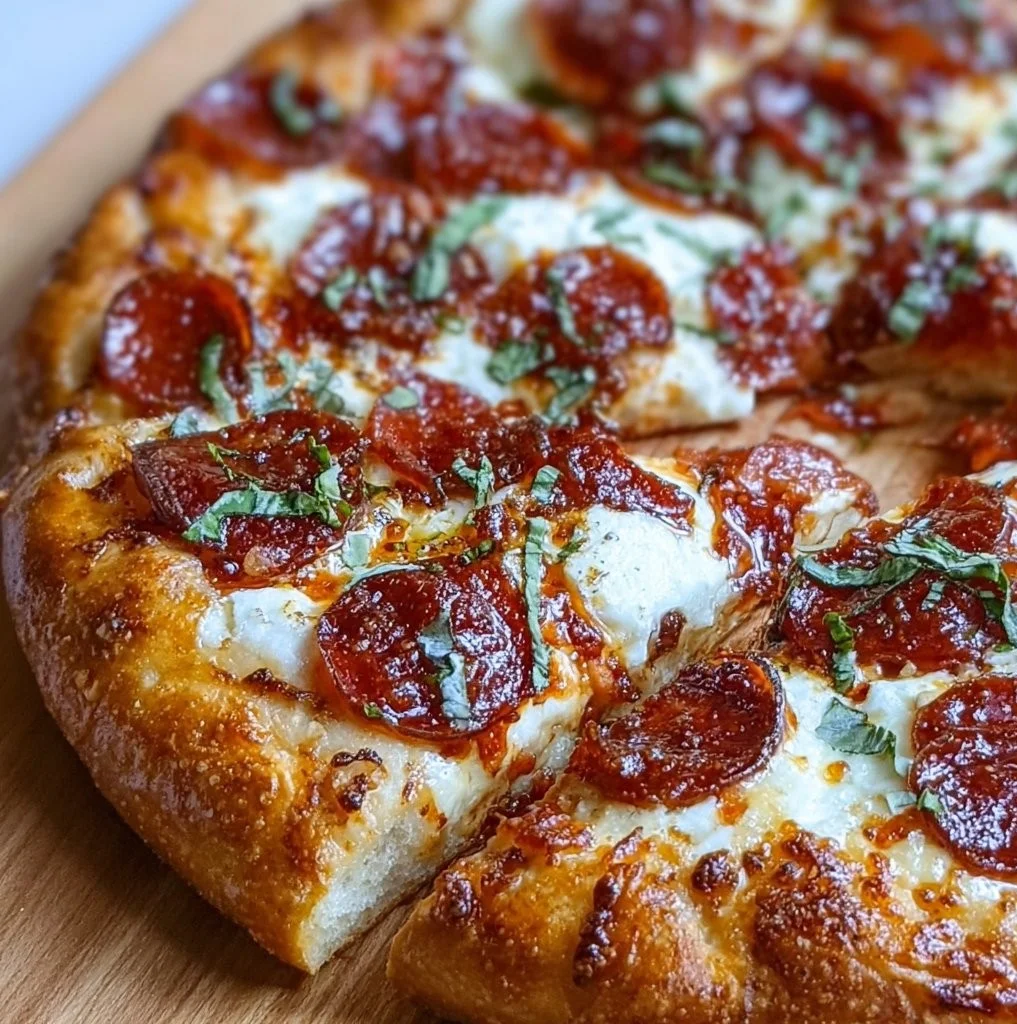 Hot Honey Beef Pepperoni Ricotta Pizza
