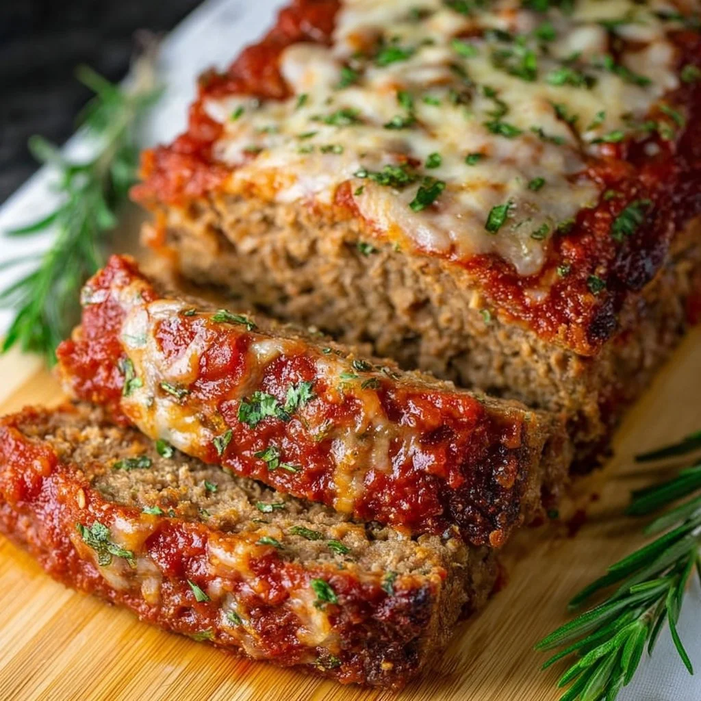 Home Italian Meatloaf baked with herbs and spices for a flavorful family meal