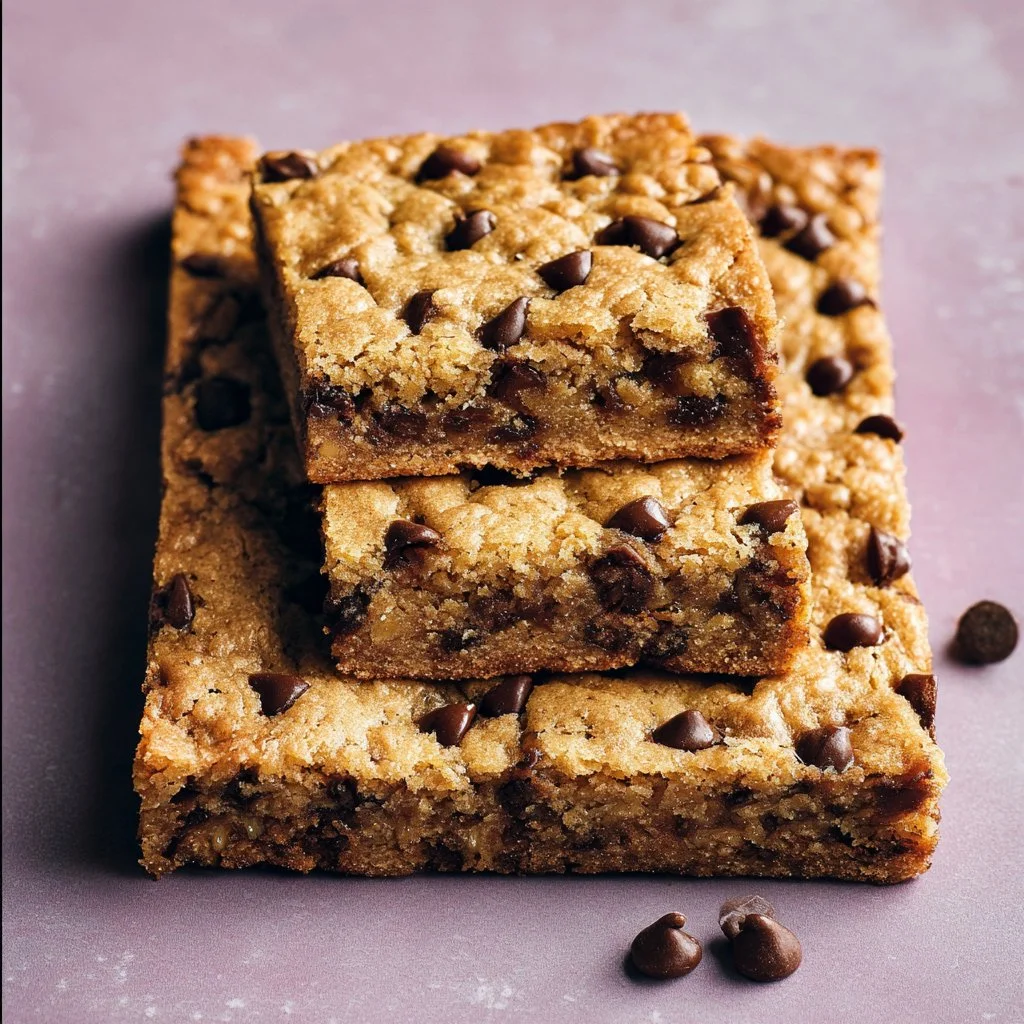 Loaded Chocolate Chip Cookie Bars (Soft & Chewy Vegan-Style Dessert Squares)