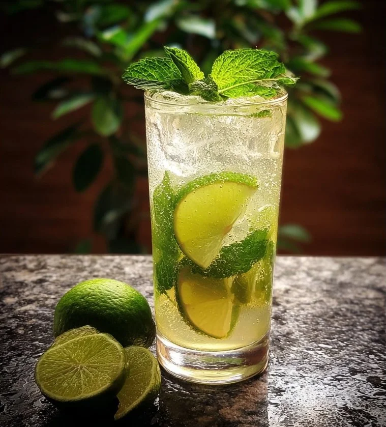 Mint Lime Sparkling Mocktail