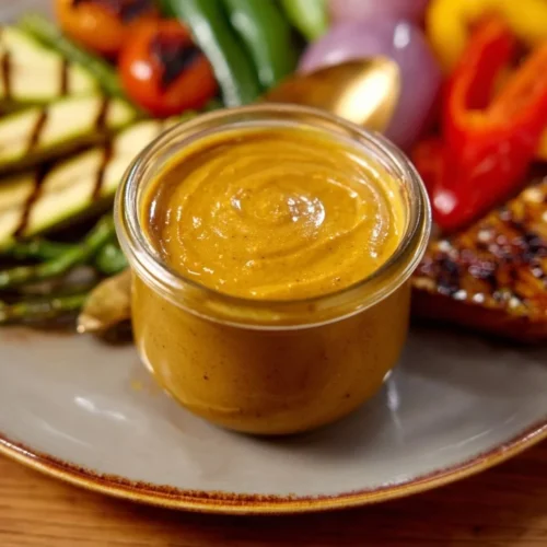 Bottle of Carolina Gold BBQ Sauce showcasing its tangy mustard flavor.