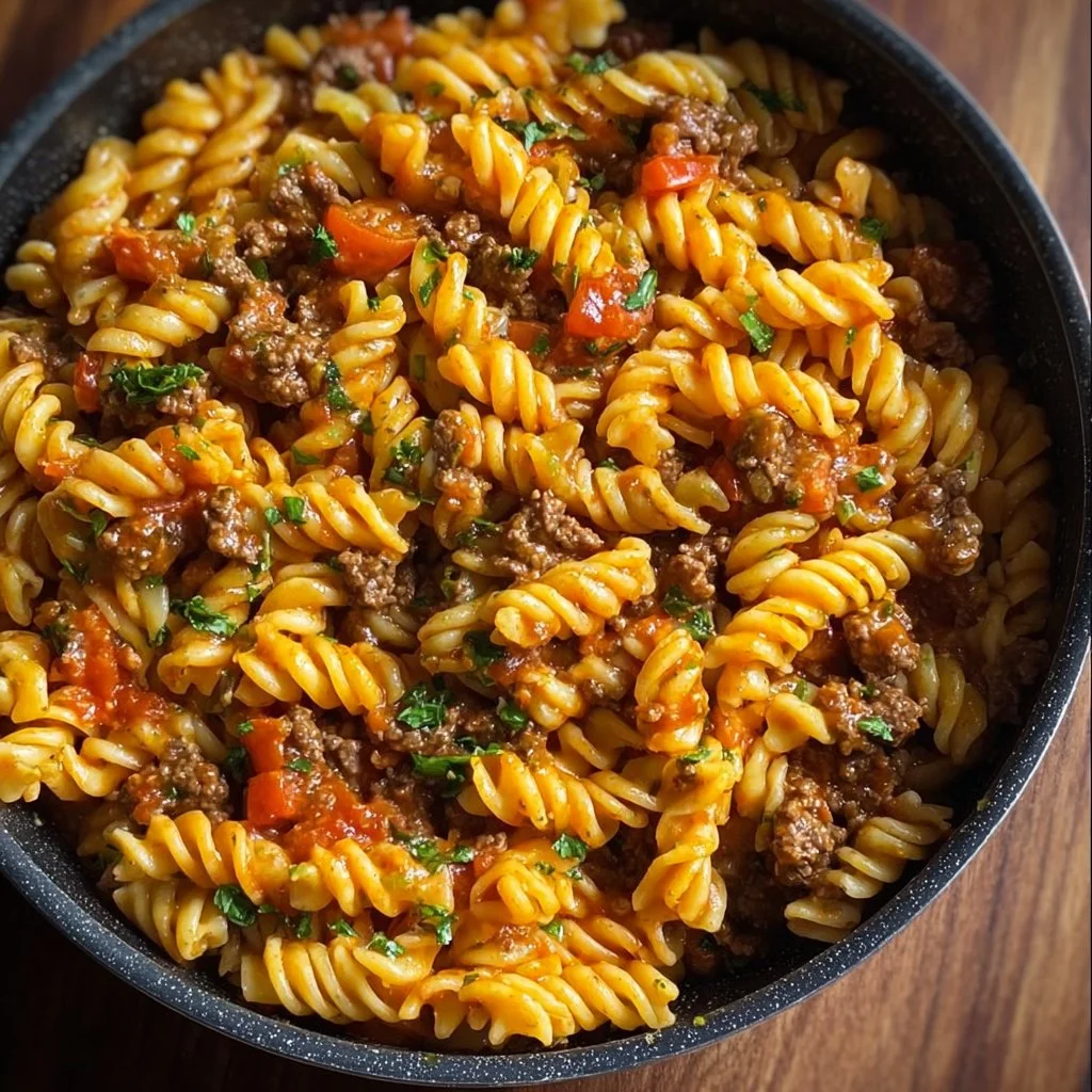 One Pot Beef Taco Pasta