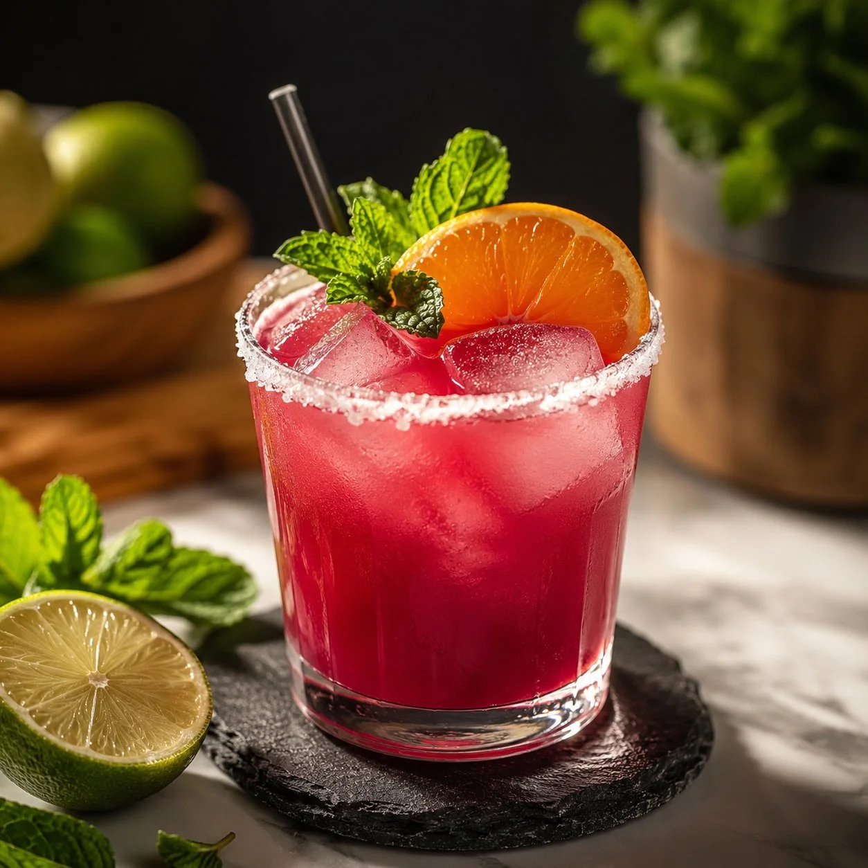 Orange Hibiscus Mai Tai