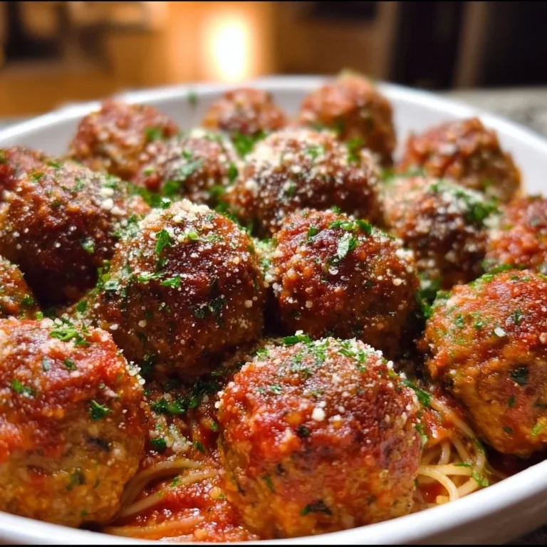 Oven-baked Italian meatballs served on a plate with marinara sauce