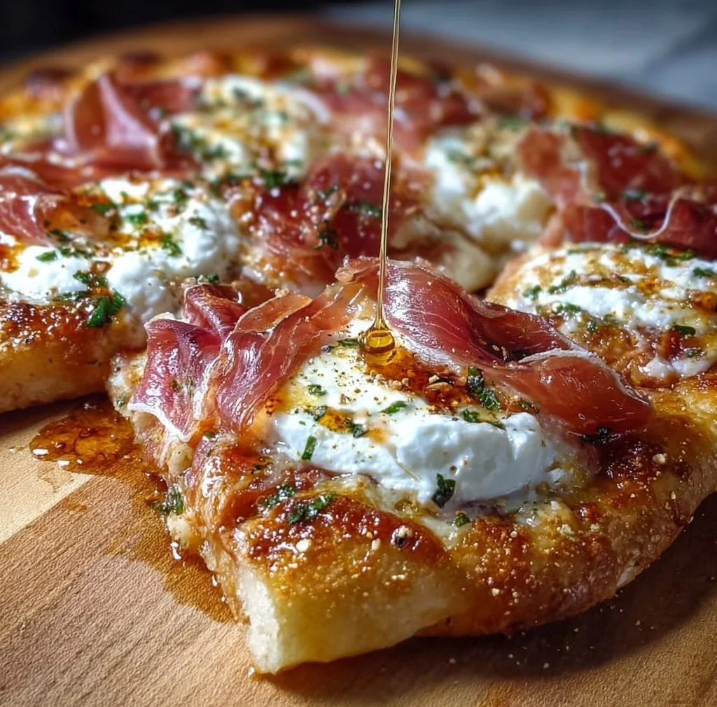 Prosciutto and Honey Burrata Pizza