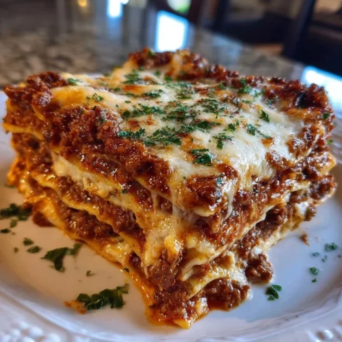 Delicious quick and easy lasagna, perfect for holiday gatherings