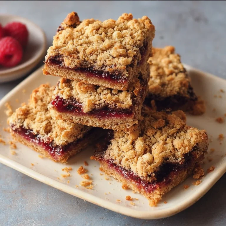 Raspberry Oat Crumble Bars with vibrant raspberry filling and oat topping