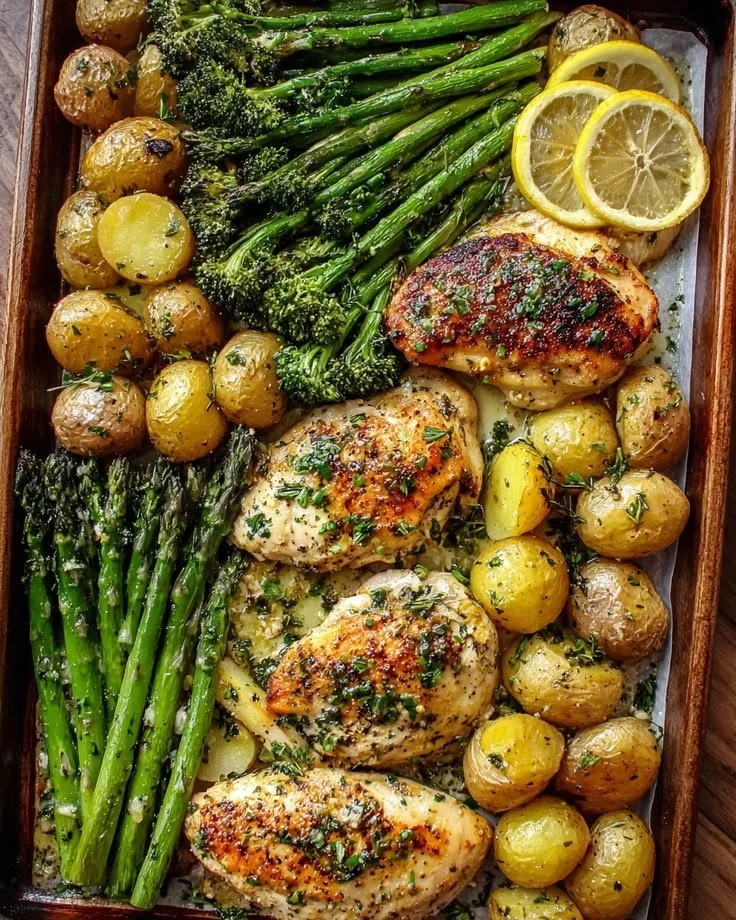 Sheet Pan Garlic Butter Chicken and Veggies