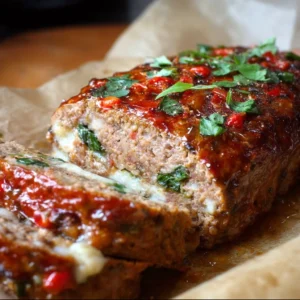 Sicilian Meatloaf Deliciously cooked Sicilian Meatloaf served with fresh herbs and spices.