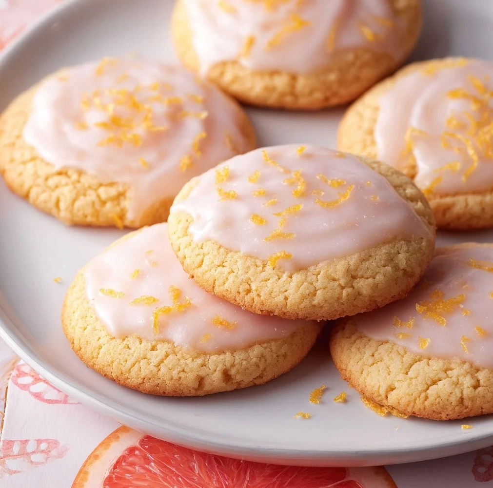 Delicious soft grapefruit cookies with a hint of citrus flavor