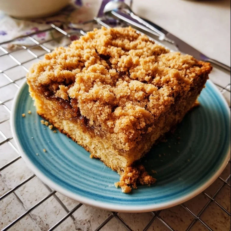 Spiced applesauce crumb cake with a buttery streusel topping
