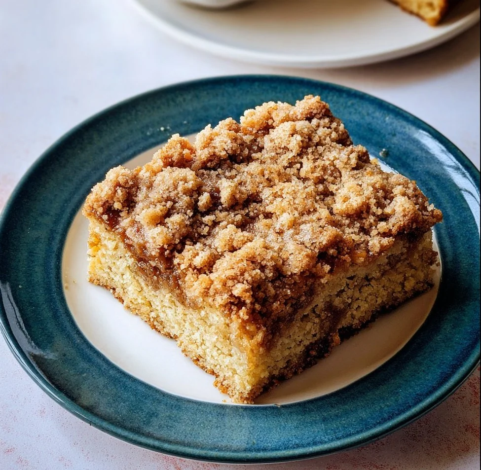 Spiced Applesauce Crumb Cake with Buttery Streusel Topping
