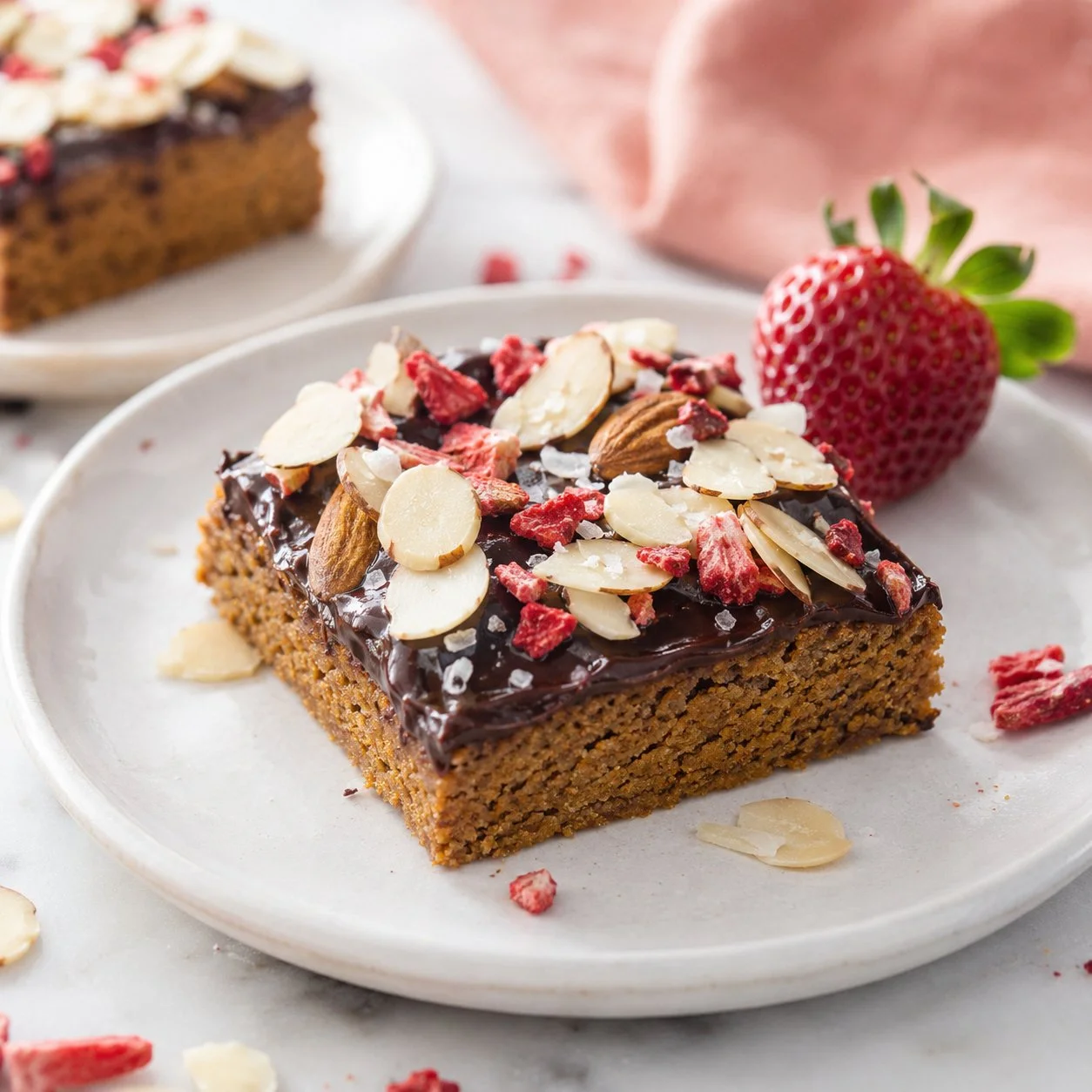 Strawberry Chocolate Almond Butter Bars