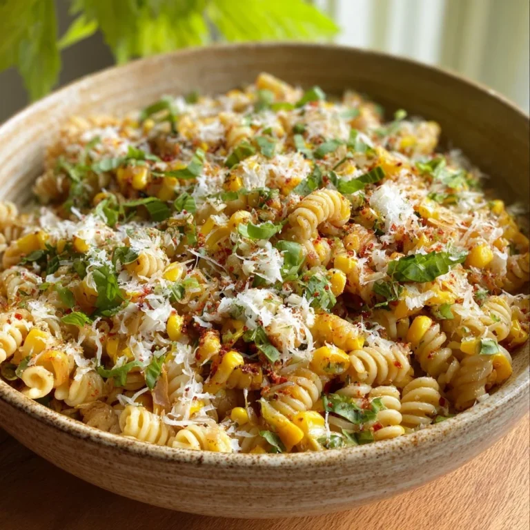 Delicious Street Corn Pasta Salad with vibrant toppings and fresh ingredients