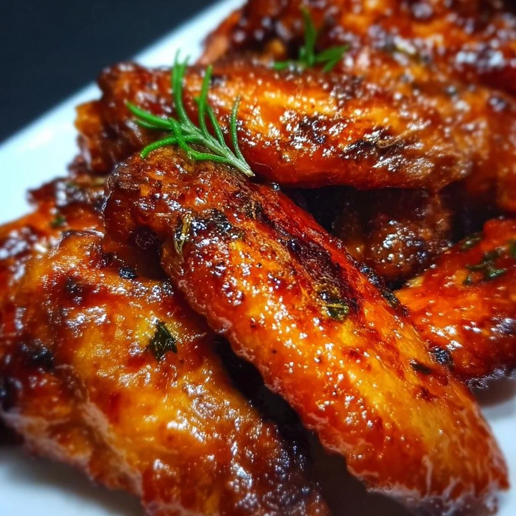 Tangy Crispy Oven-Baked Honey BBQ Chicken Wings