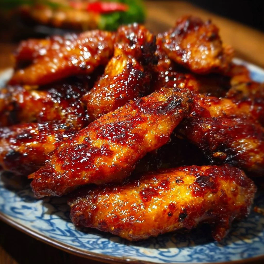 Tangy Crispy Oven-Baked Honey BBQ Chicken Wings