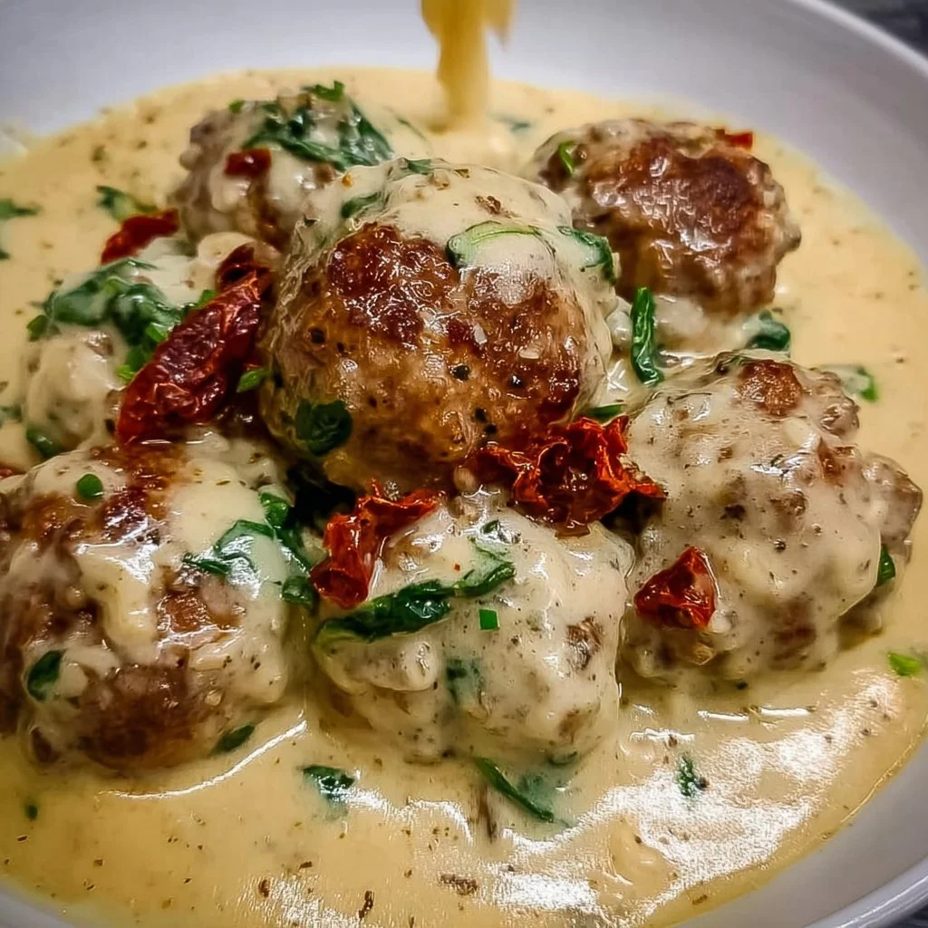These tender, flavorful meatballs are cooked in a creamy, savory sauce with Parmesan cheese, sun-dried tomatoes, garlic&hellip;