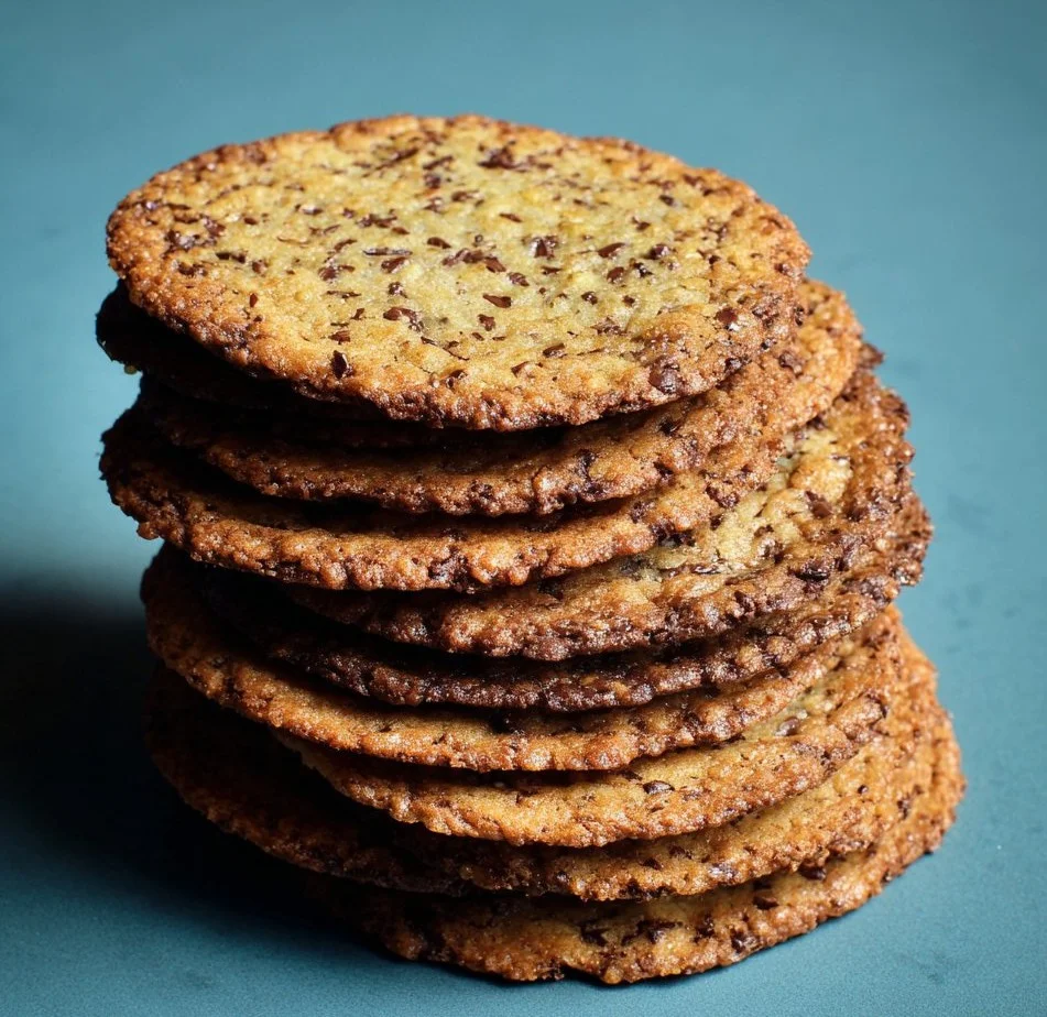 Thin and Crispy Chocolate Cacao Nib Cookies Thin and Crispy Chocolate Cacao Nib Cookies