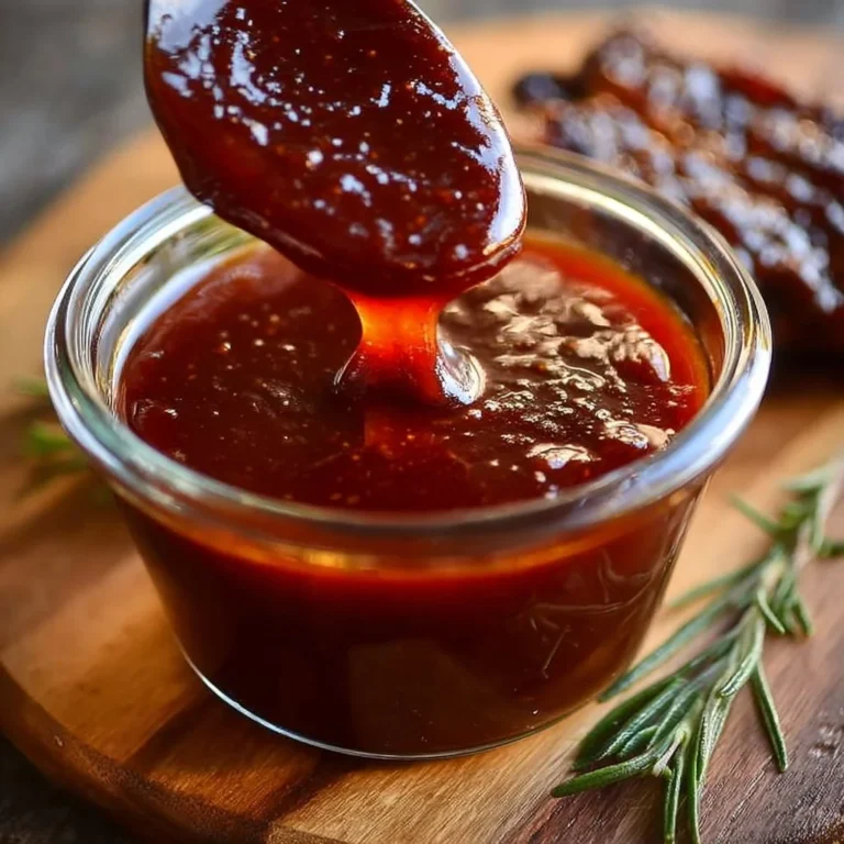 Bottle of homemade Whiskey BBQ Sauce beside grilled meats.